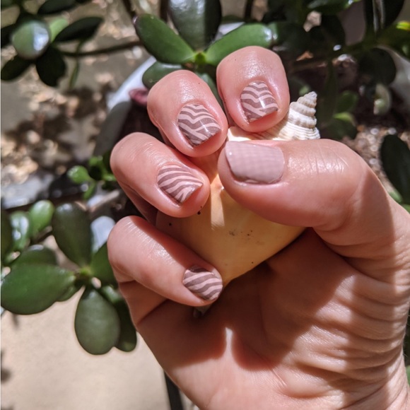 *Retired* Color Street: All Wild Up | Animal Print Zebra Neutral Beige Tan Nude - Picture 8 of 12